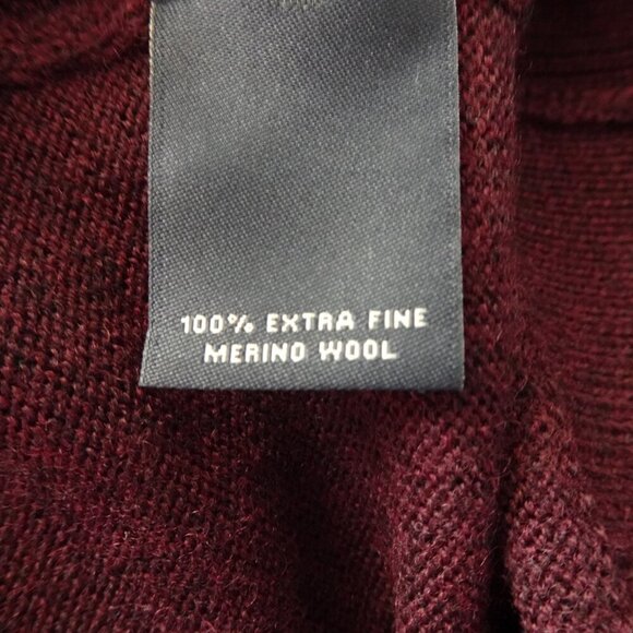 Hart Schaffner Marx Wool Sweater Big Men's Size 2XT Red Maroon Extra Fine Merino - Picture 8 of 9